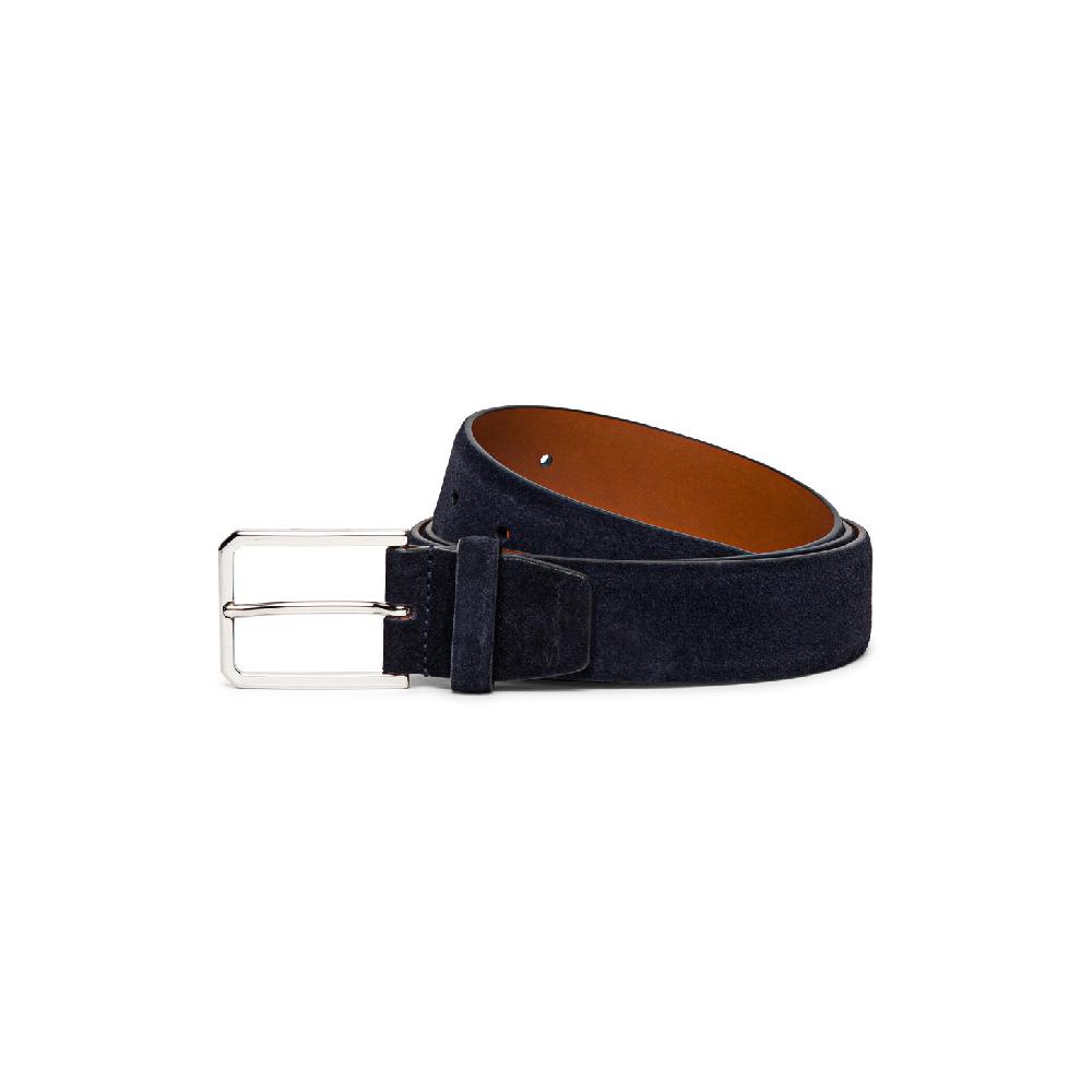 Santoni Cintura regolabile in suede blu