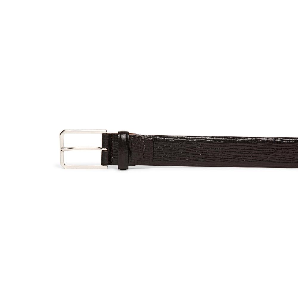 Santoni Cintura regolabile da uomo in pelle stampata marrone Economico