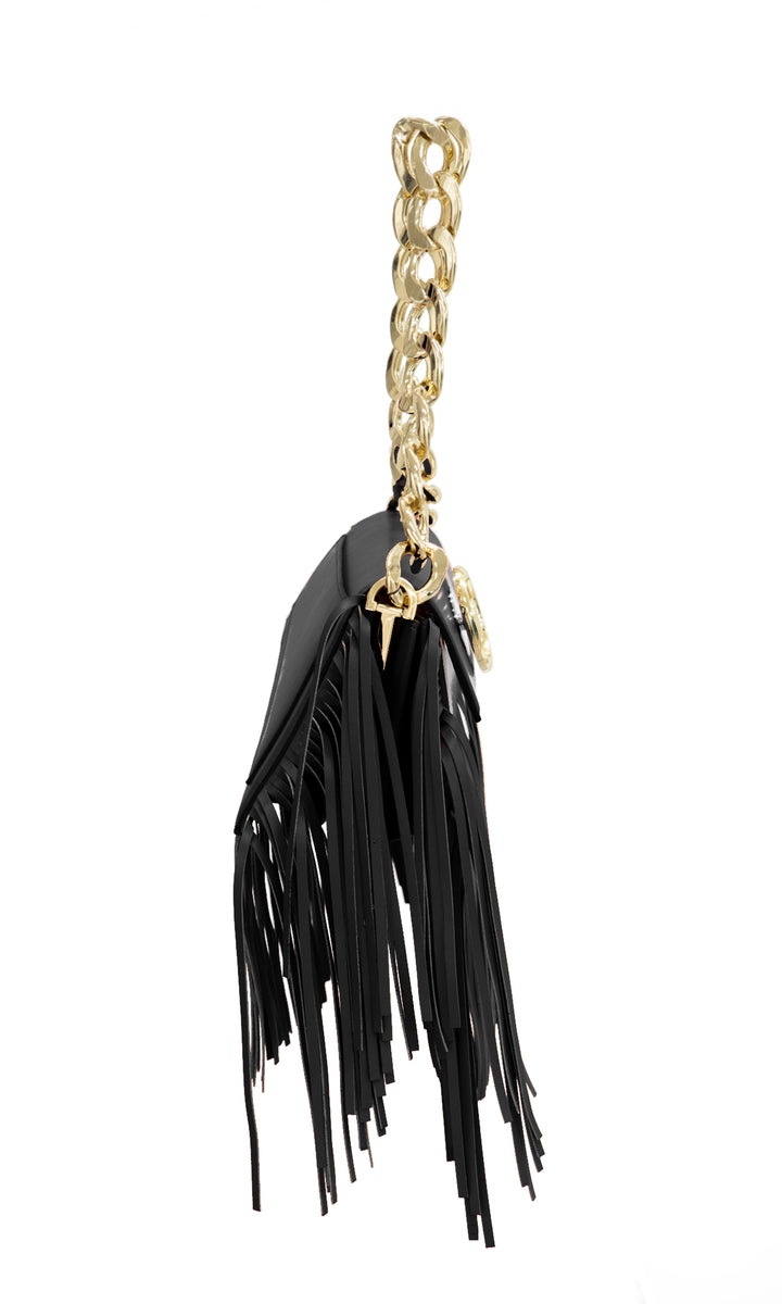 Sara Battaglia Euphoria Fringed Bag XS Sconto