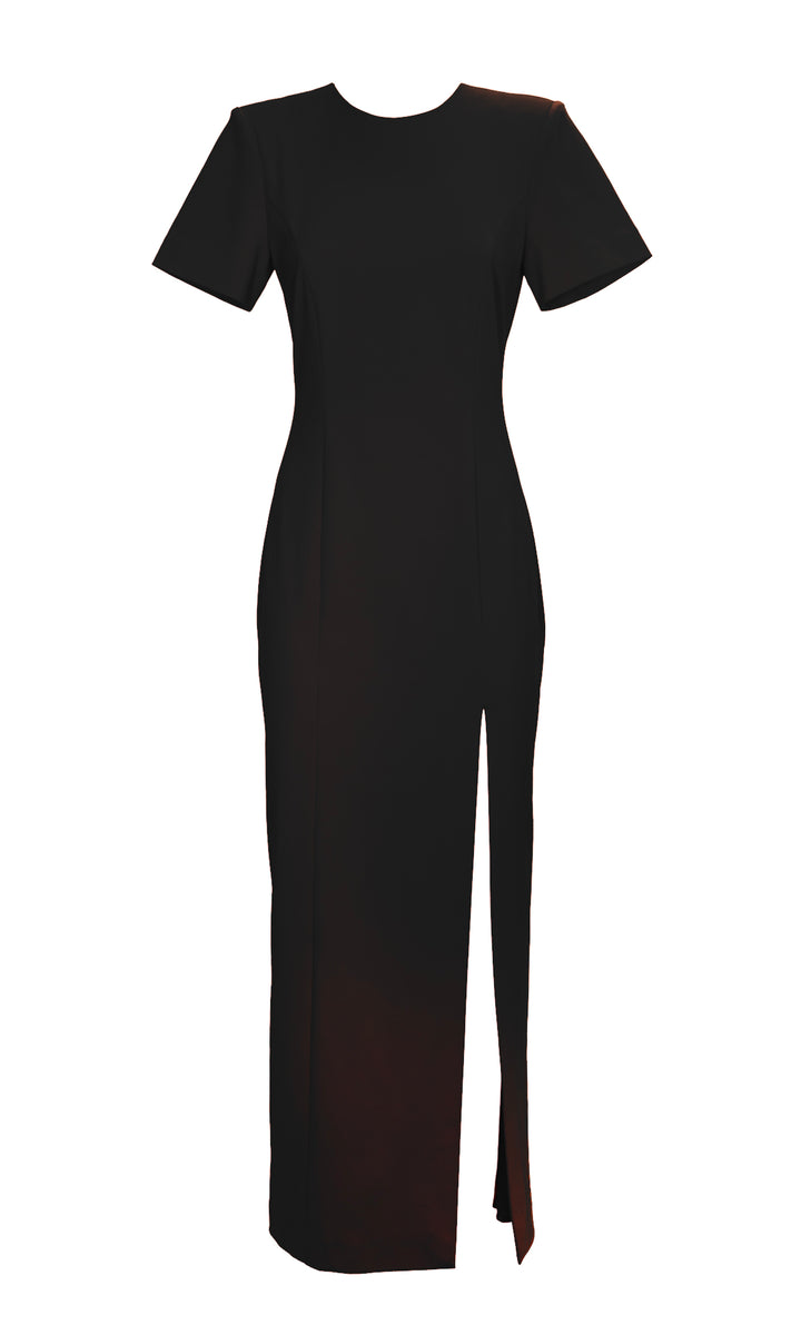 Sara Battaglia Slit Dress In Linea
