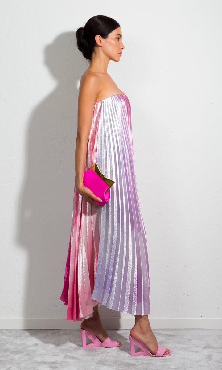 Sara Battaglia Plissé Dress Qualità