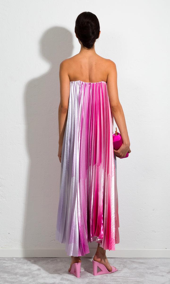 Sara Battaglia Plissé Dress Qualità