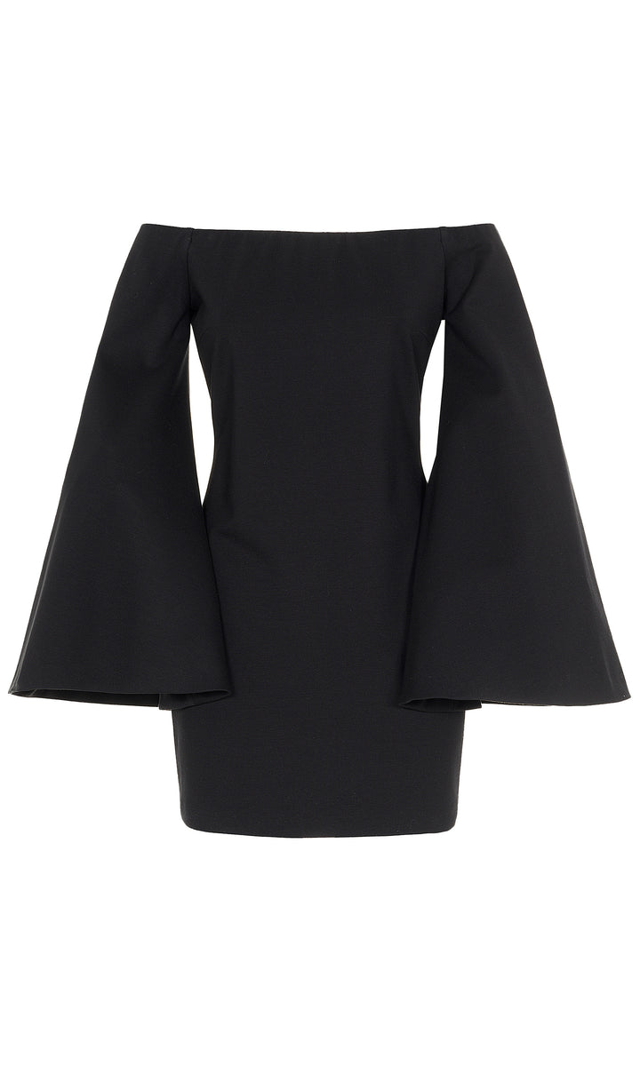 Sara Battaglia Wide sleeves jersey mini dress Vendite Flash