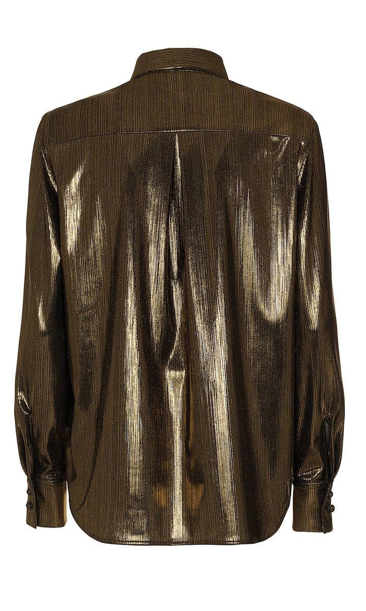Sara Battaglia Lurex bow shirt Moda