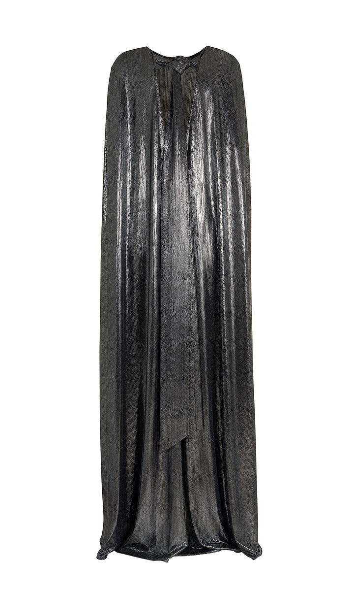 Sara Battaglia Lurex cape dress Italy
