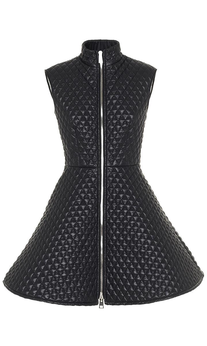 Sara Battaglia Quilted mini dress Nuovo