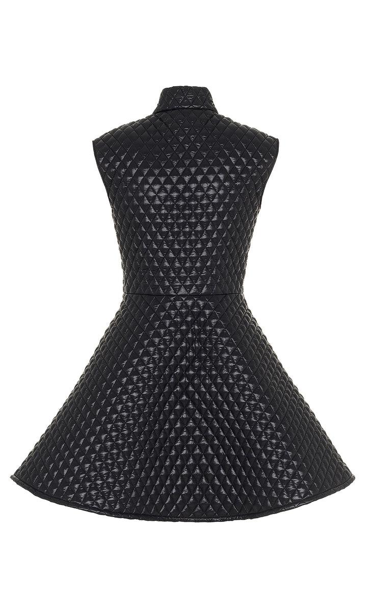 Sara Battaglia Quilted mini dress Nuovo