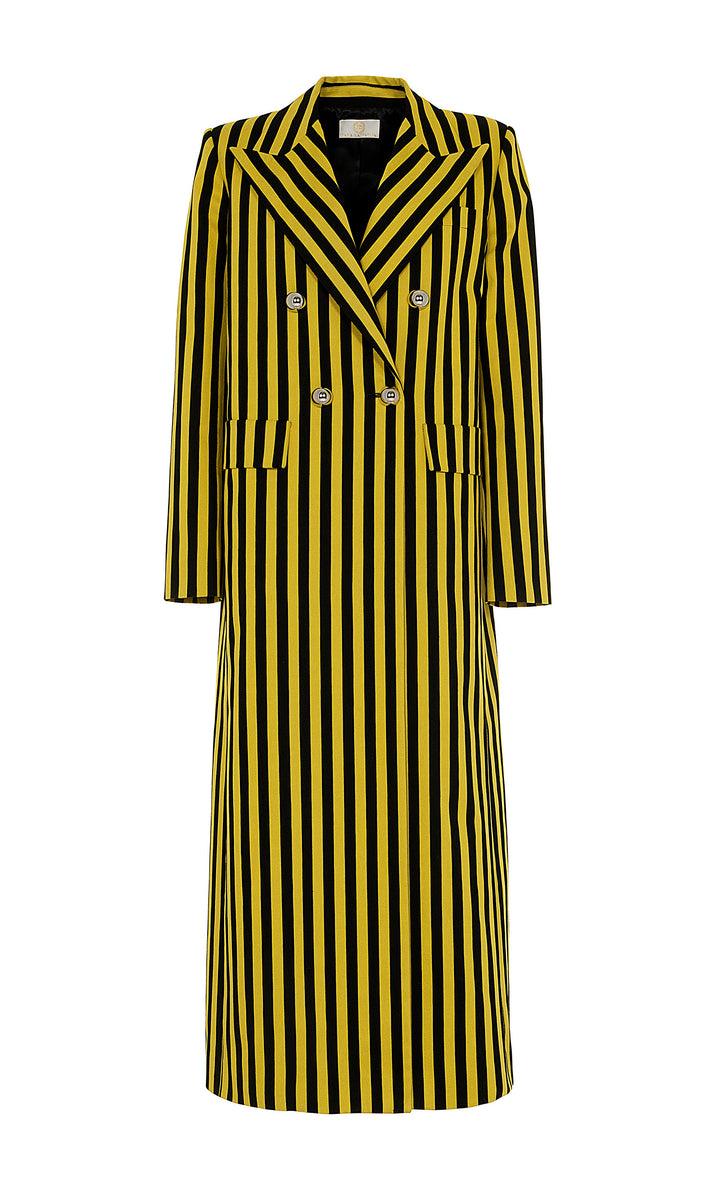Sara Battaglia Jacquard double-breasted coat Promozione
