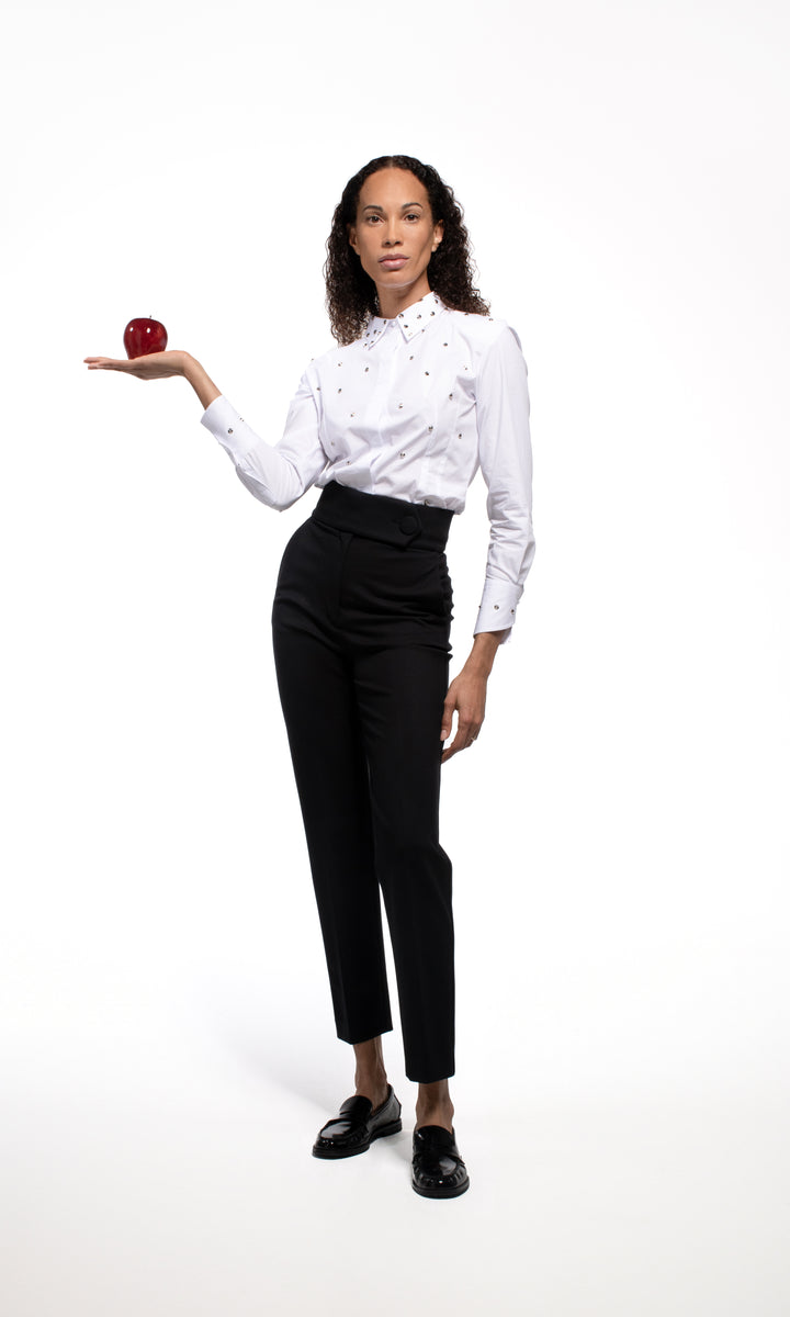 Sara Battaglia Shirt with strass Promozione Limitata