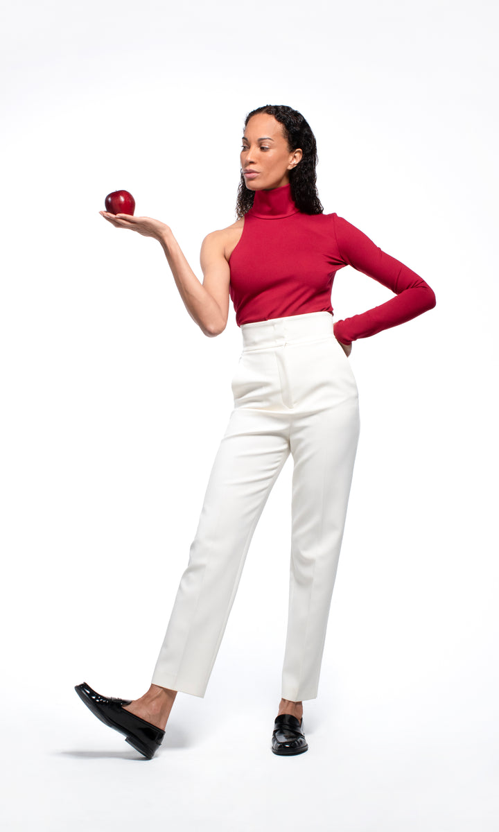 Sara Battaglia One shoulder jersey top Vendite Flash