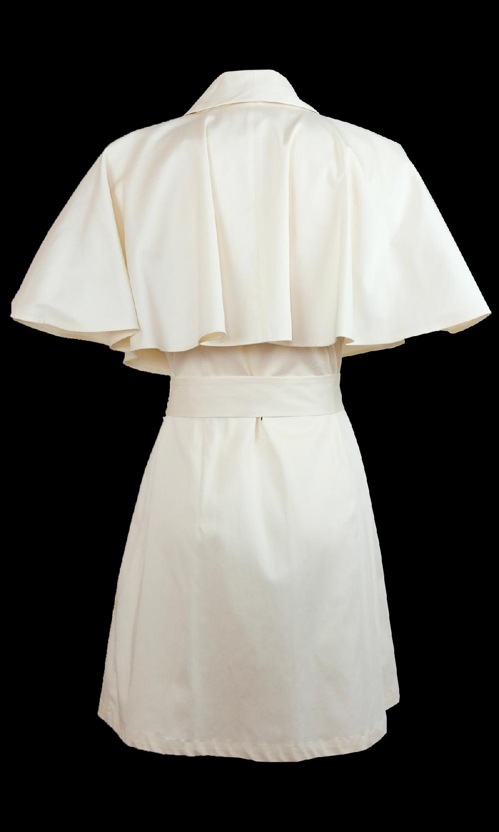 Sara Battaglia Cape Mini Dress In Linea