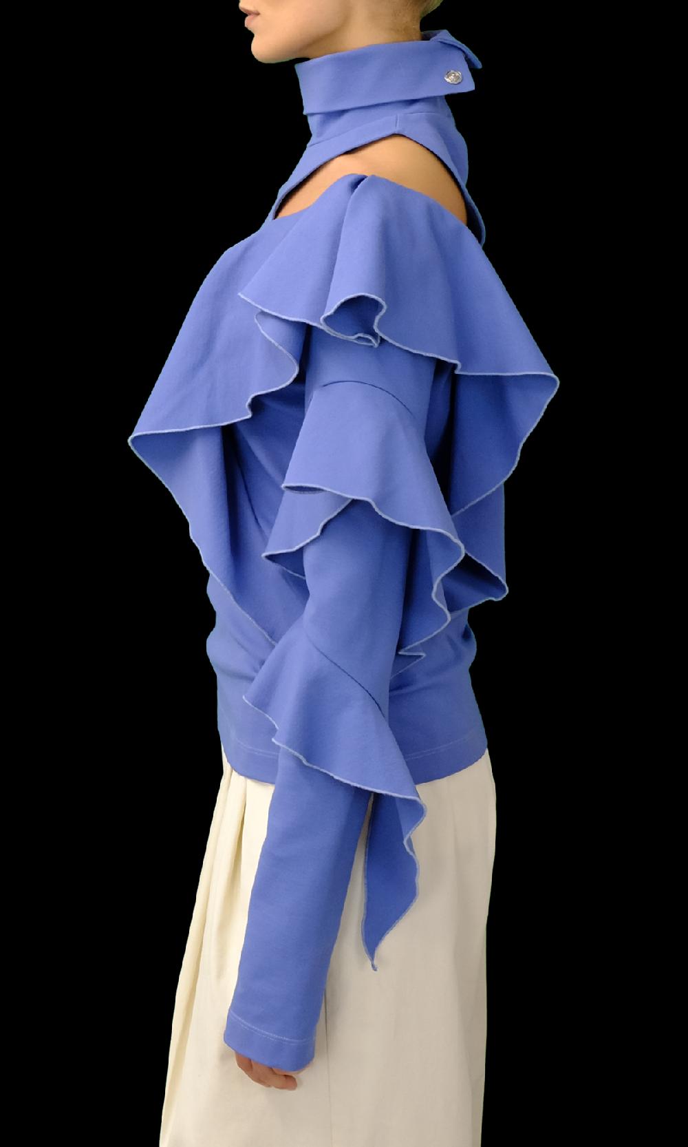 Sara Battaglia Ruffles Top Saldi Di Fabbrica
