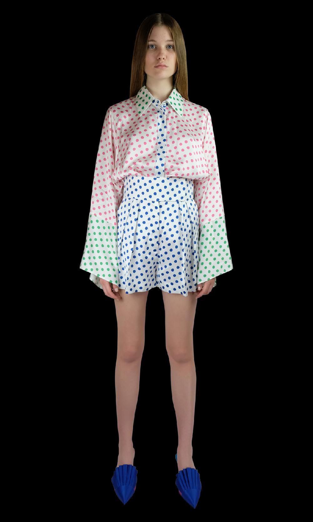 Sara Battaglia Blue Pois Shorts Offerte