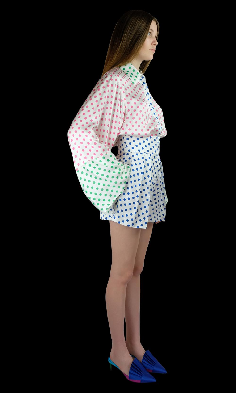 Sara Battaglia Blue Pois Shorts Offerte