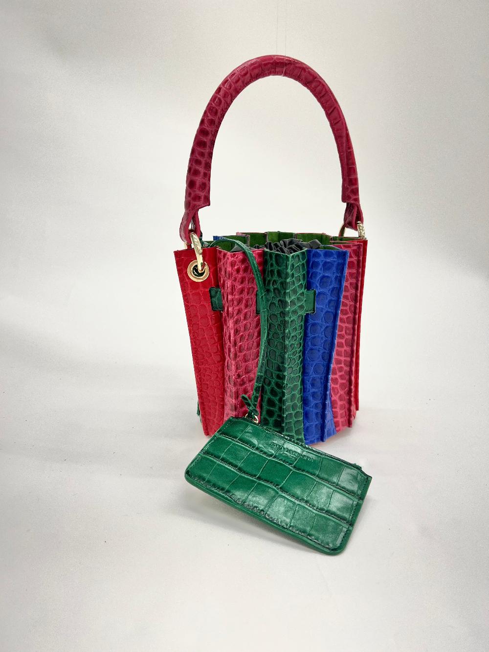 Sara Battaglia Plissé Mini Bucket Negozio