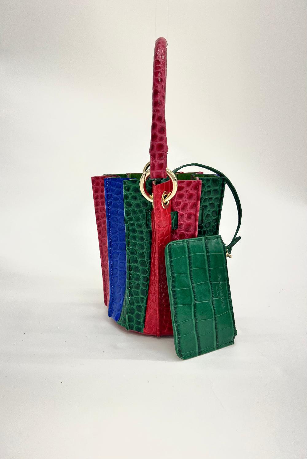Sara Battaglia Plissé Mini Bucket Negozio