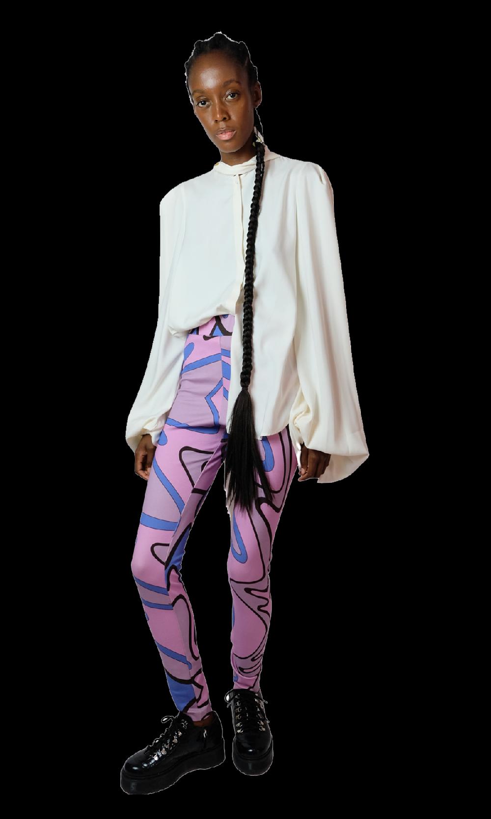 Sara Battaglia Pink Leggings Consegna Veloce