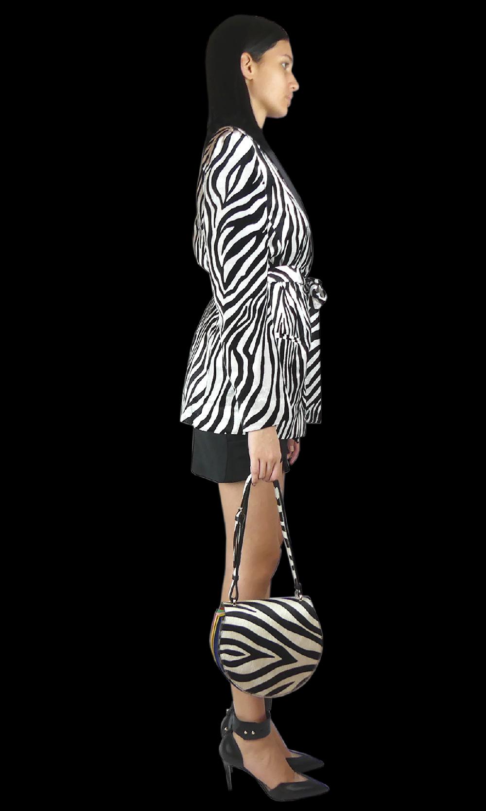 Sara Battaglia White Zebra Jacket Fino Al -60%