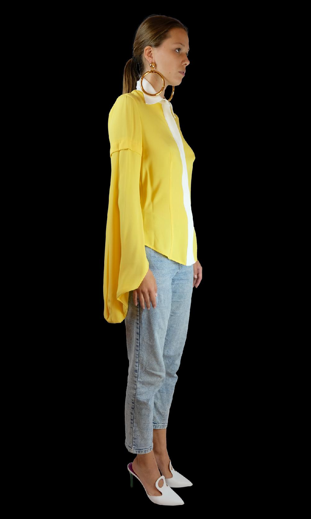 Sara Battaglia Yellow Shirt Online