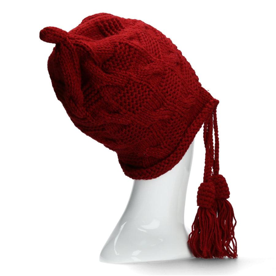 Scarpe Vita Bonnet ethnique en tricot rouge Promozione