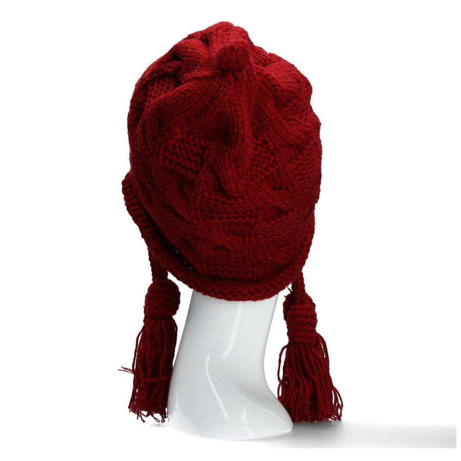 Scarpe Vita Bonnet ethnique en tricot rouge Promozione