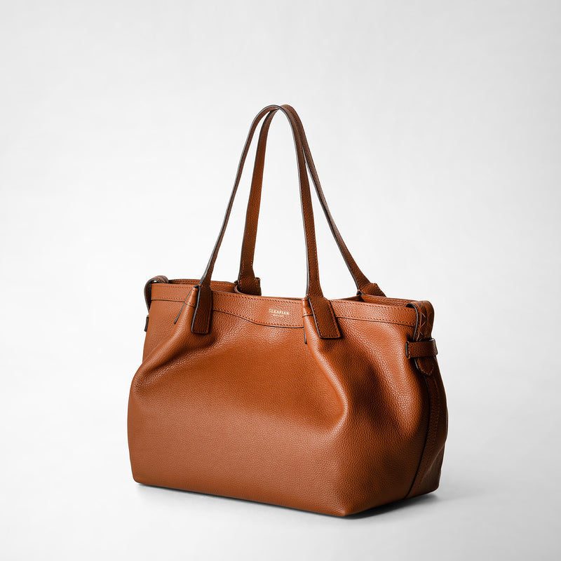 Serapian Tote bag secret piccola in pelle rugiada cuoio Black Friday Prezzi
