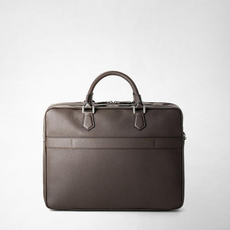 Serapian Borsa business grande in pelle cachemire espresso Qualità Garantita