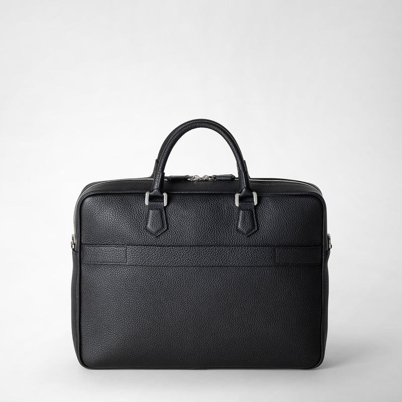 Serapian Borsa business slim in pelle cachemire nero Convenienza