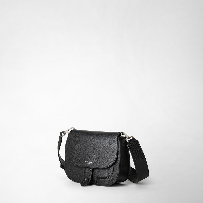Serapian Borsa luna crossbody in pelle rugiada nero Online