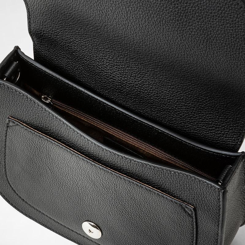 Serapian Borsa luna crossbody in pelle rugiada nero Online