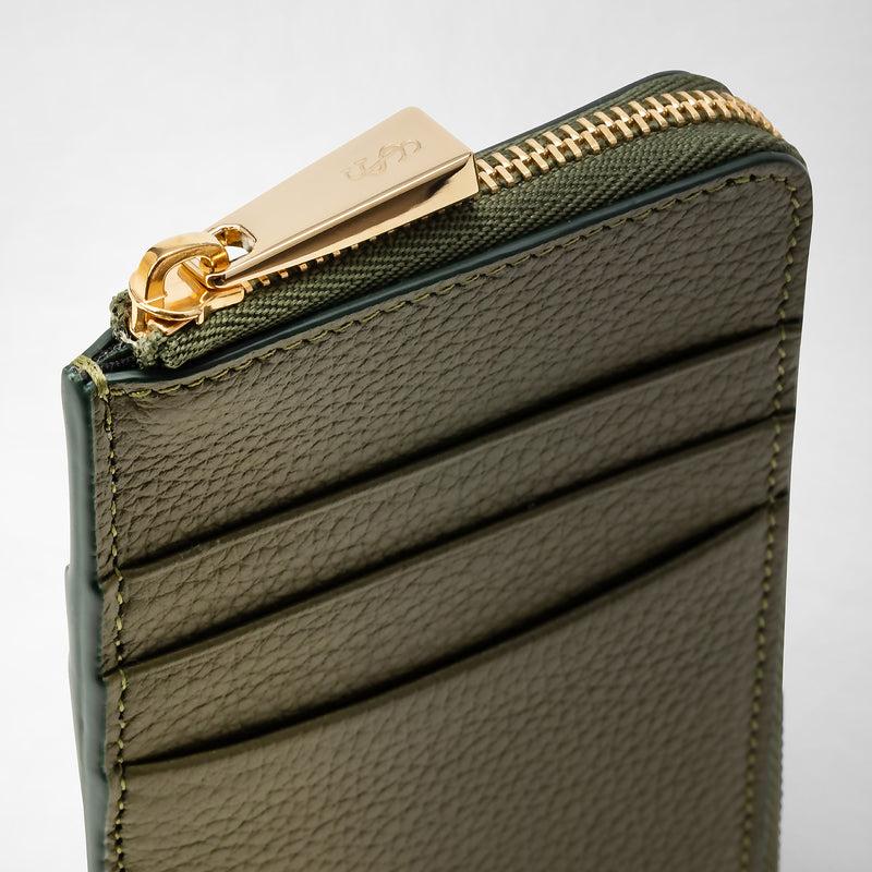 Serapian PORTACARTE CON ZIP IN PELLE RUGIADA Negozi Online
