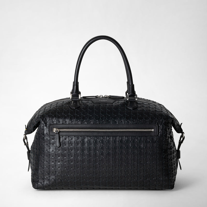 Serapian Travel bag in mosaico black In Saldo