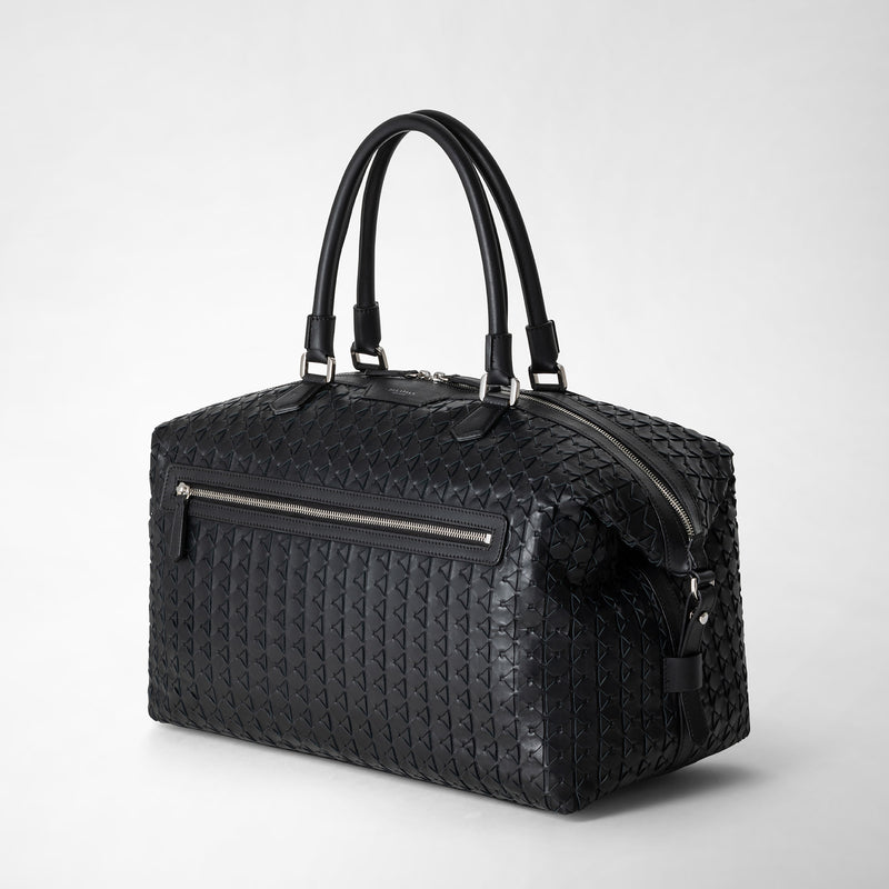Serapian Travel bag in mosaico black In Saldo