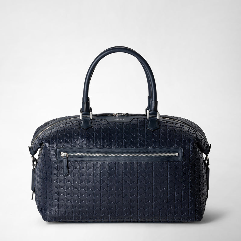 Serapian Travel bag in mosaico navy blue Nuova