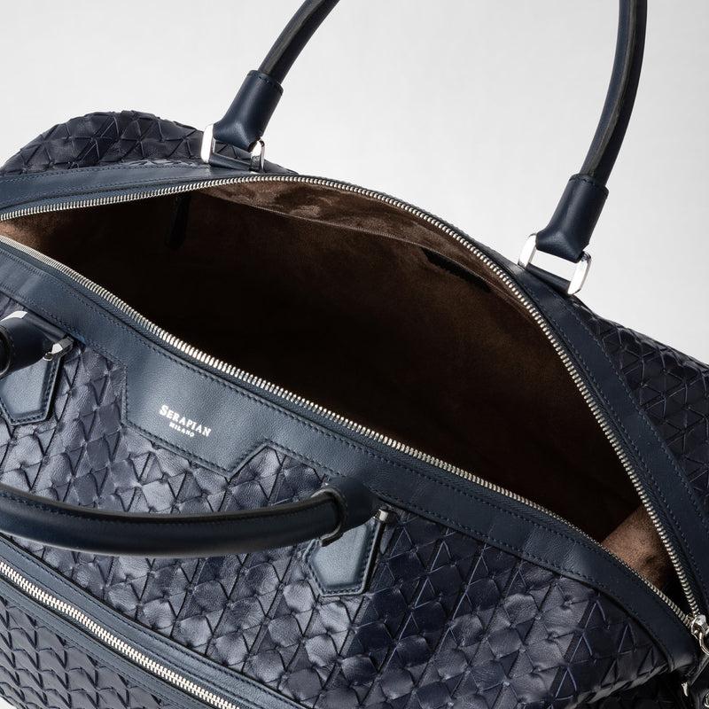 Serapian Travel bag in mosaico navy blue Nuova