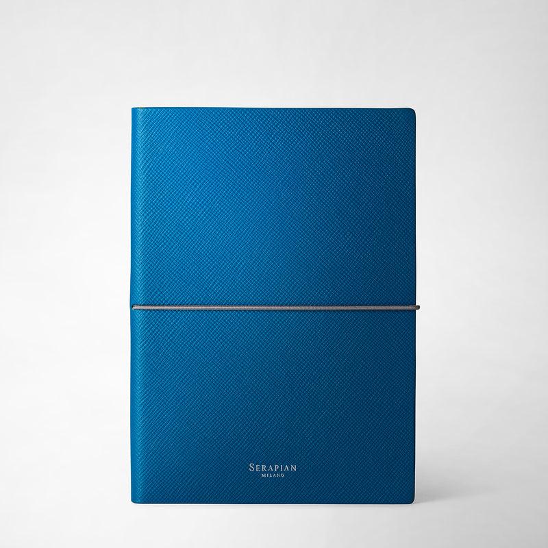 Serapian Notebook in evoluzione leather petrol