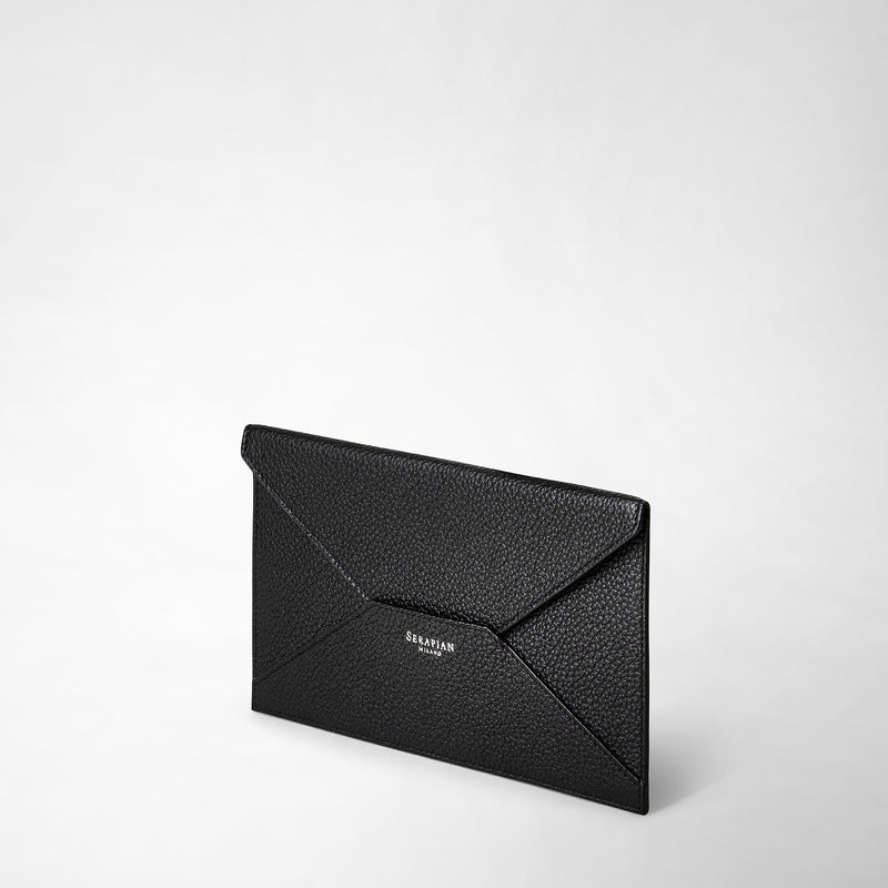 Serapian Pouch in cachemire leather black Offerta