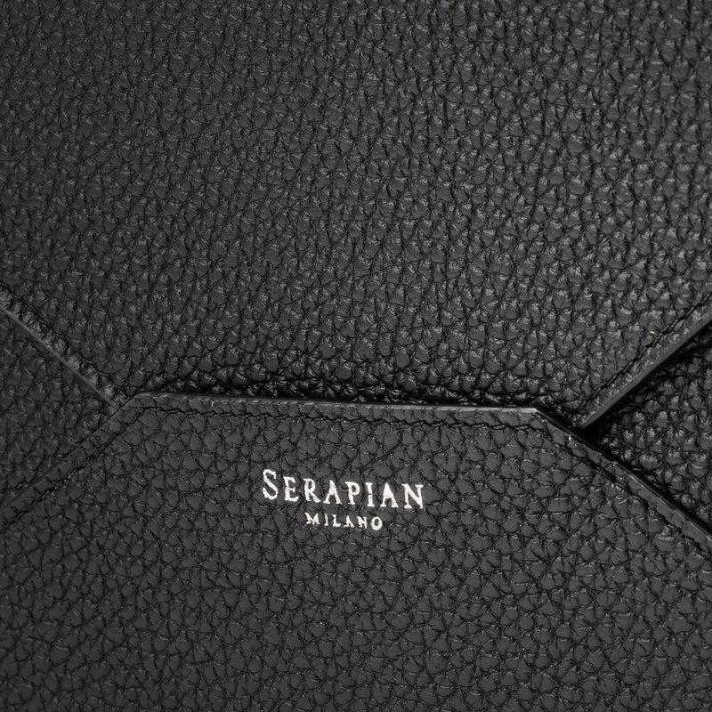 Serapian Pouch in cachemire leather black Offerta
