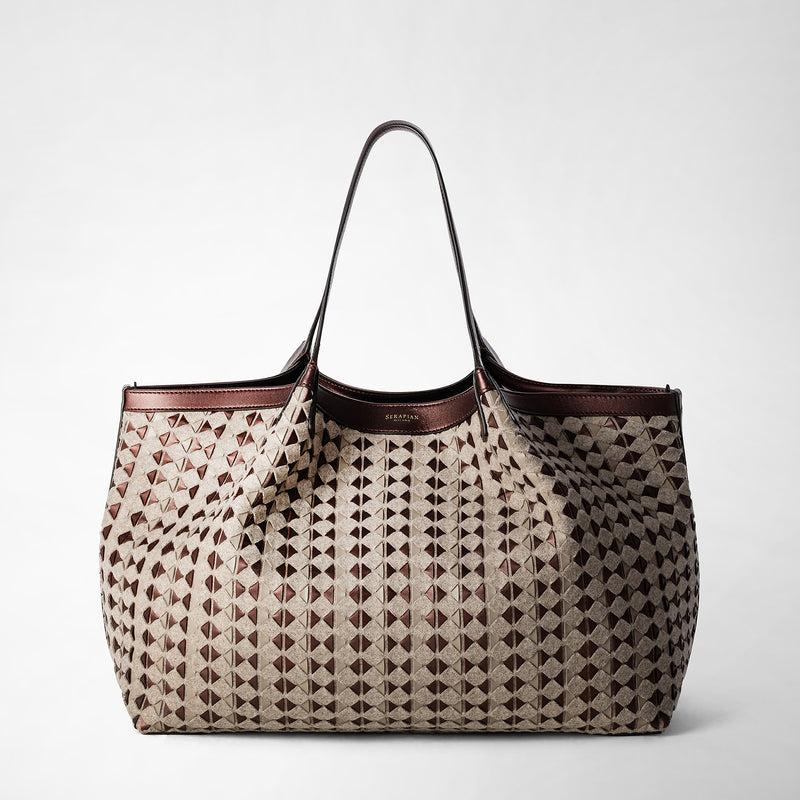 Serapian TOTE BAG SECRET IN LANA E MOSAICO Negozio