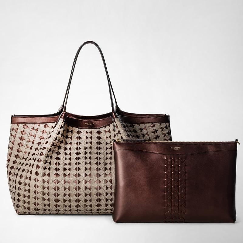 Serapian TOTE BAG SECRET IN LANA E MOSAICO Negozio