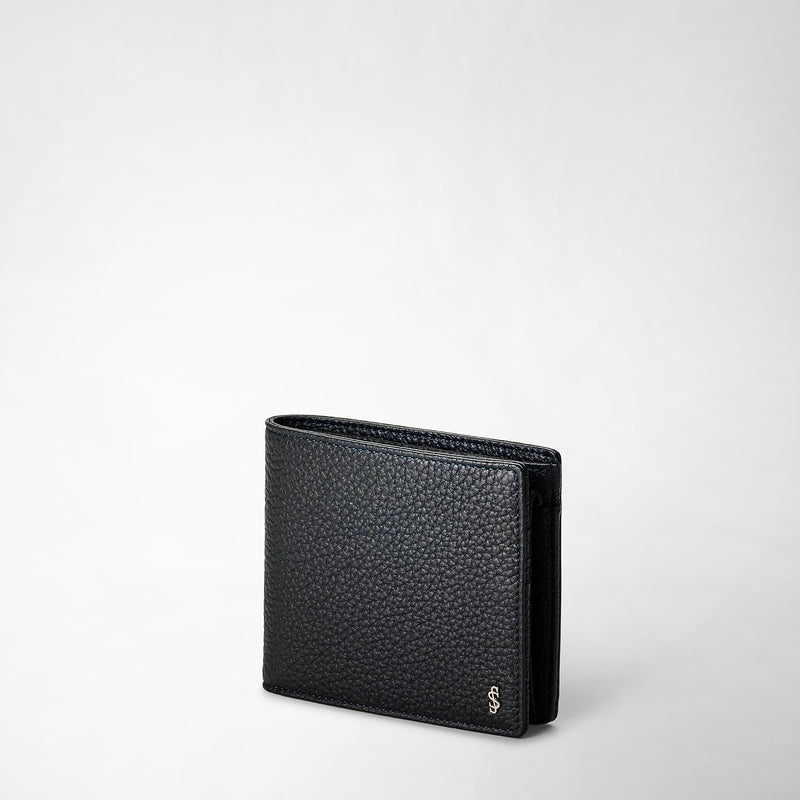 Serapian Portafoglio 4 carte portamonete pelle cachemire blu Spedizione Gratuita