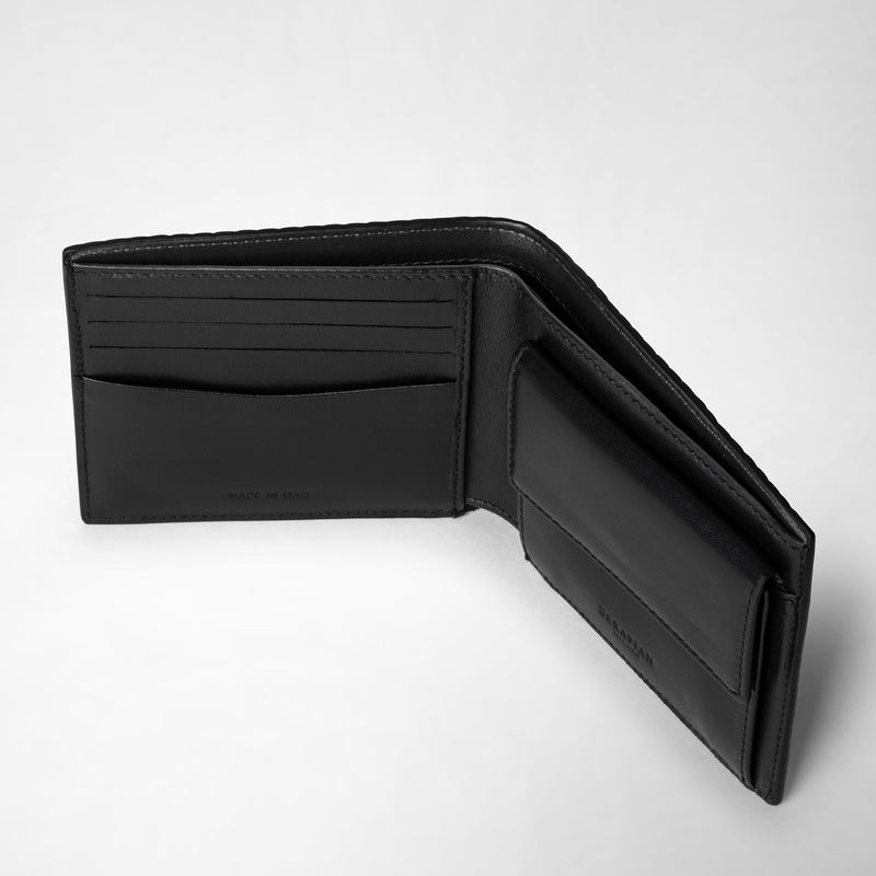 Serapian Portafoglio per 4 carte portamonete in stepan nero Negozi Online