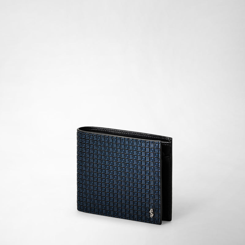 Serapian Portafoglio 4 carte portamonete stepan blu-nero Acquista Ora