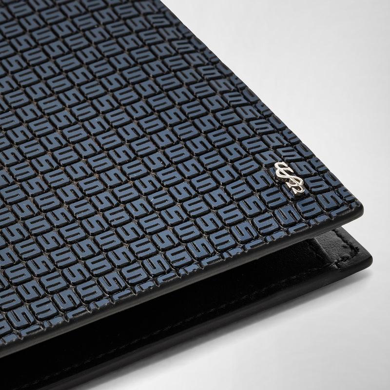 Serapian Portafoglio 4 carte portamonete stepan blu-nero Acquista Ora