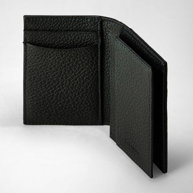 Serapian Portacarte in pelle cachemire blu navy Sottocosto