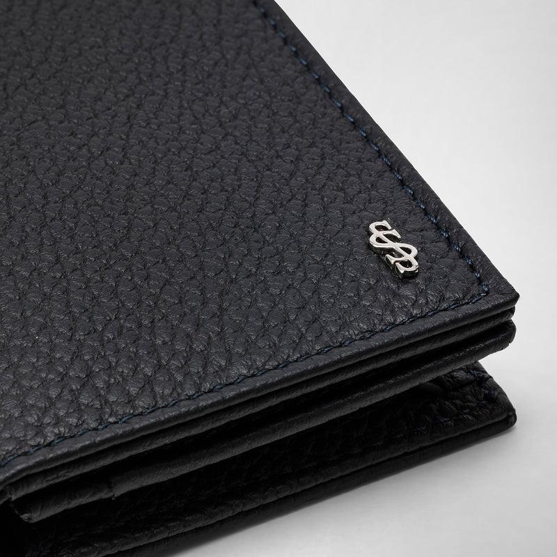 Serapian Portacarte in pelle cachemire blu navy Sottocosto