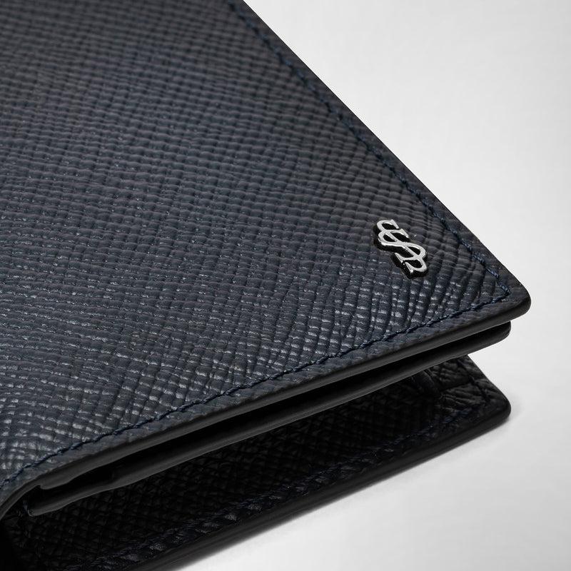 Serapian Business card case in evoluzione leather navy blue Hotsell