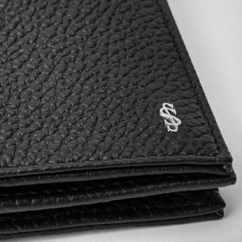 Serapian Portacarte in pelle cachemire nero Vendita Economica