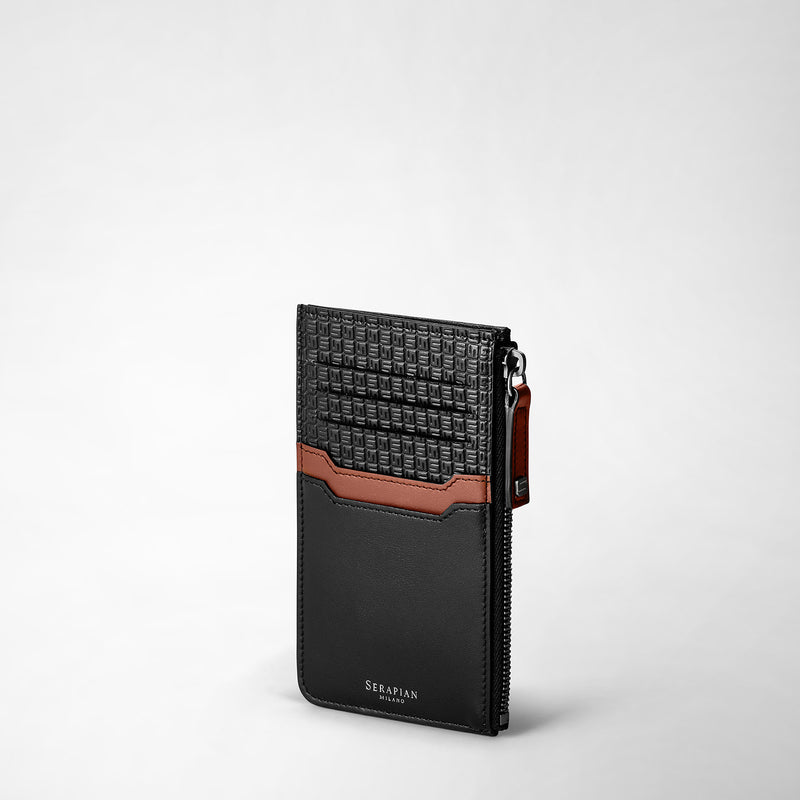 Serapian PORTACARTE CON ZIP IN STEPAN 72 Italia