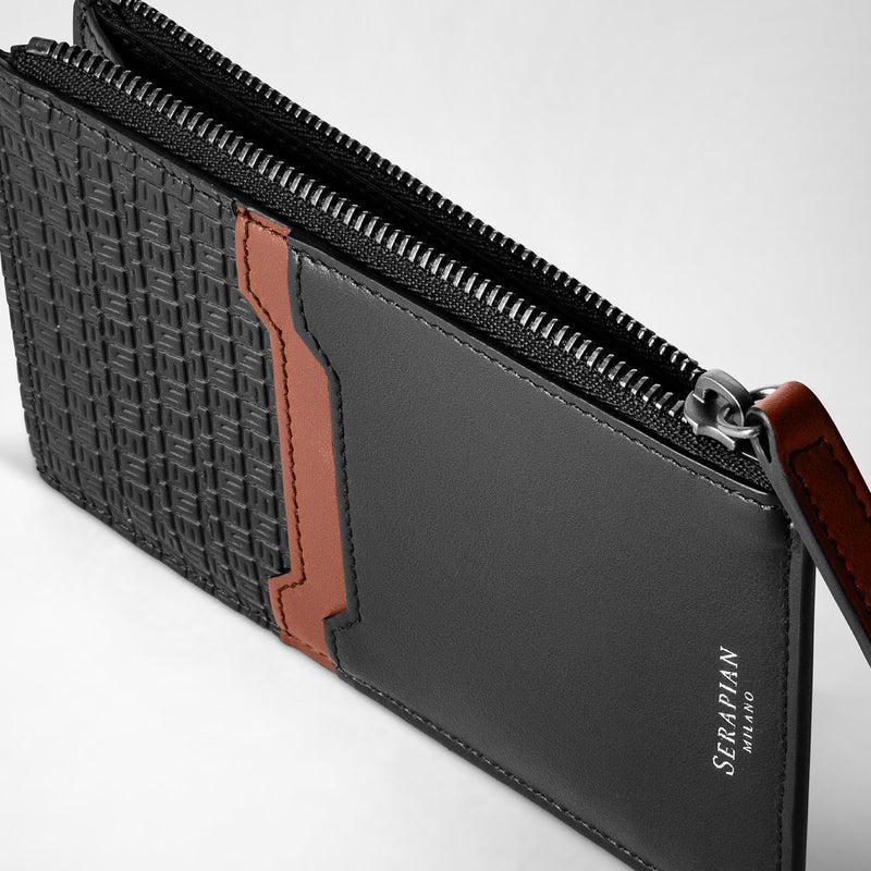 Serapian PORTACARTE CON ZIP IN STEPAN 72 Italia